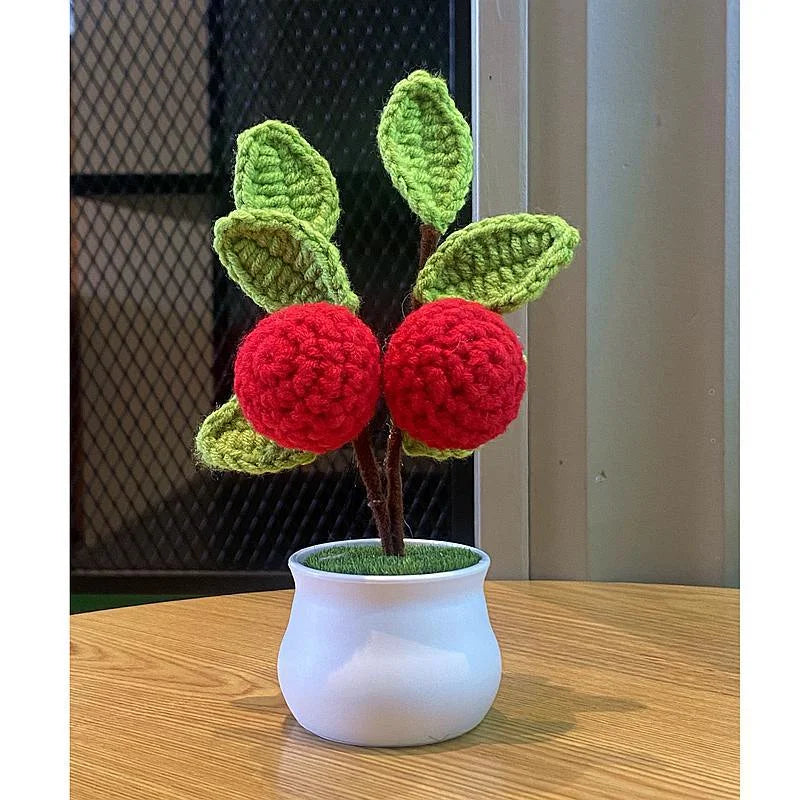 🌹 DIY Handwoven Mini Potted Rose – Bloom Forever in Wool!