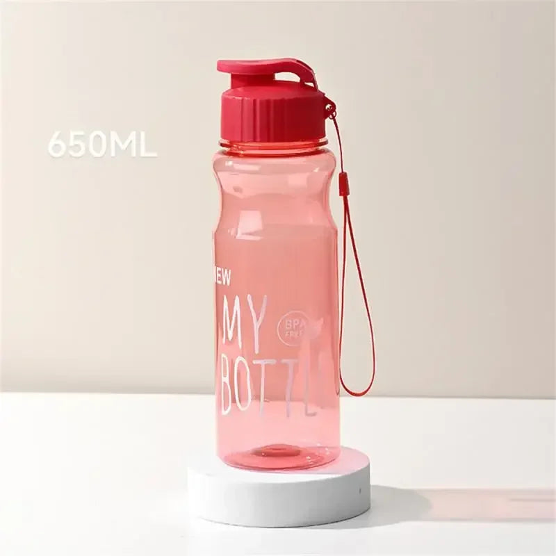 🎁💧 650ml Transparent Plastic Water Bottle – Perfect Gift for Athletes & Active Enthusiasts! 🏋️‍♂️✨