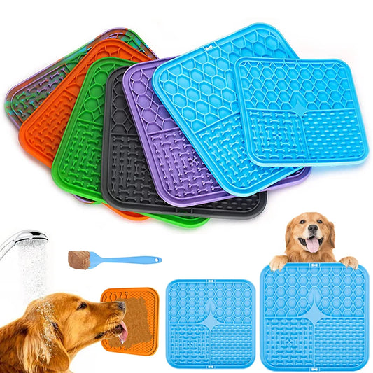 🦴🐶 Slow Feed Lick Mat – Fun & Calming Silicone Plate for Happy Dogs! 🐾🧘‍♂️✨