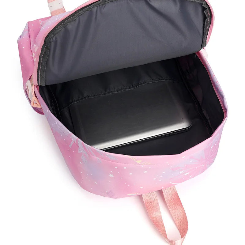 🎒🌈 Kuromi Colorful Bag Set – 3-Piece Complete for School & Everyday Use! 🎀🍱