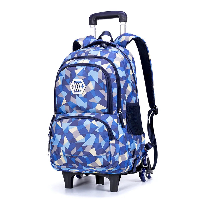 🛞🎒 Girls' Trolley Backpack – School & Travel with Ease and Style! ✨💼