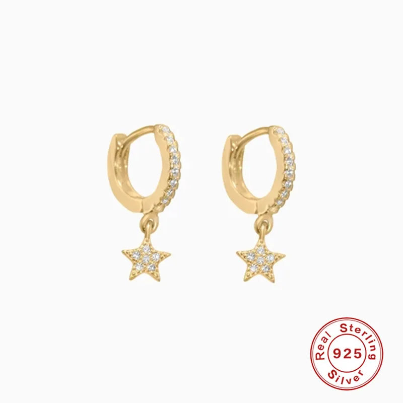 ✨ CANNER 925 Silver Hoop Earrings – Timeless Elegance with White Zircon! 💎