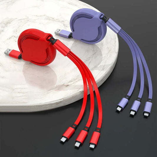 3-in-1 Retractable Fast Charging Cable ⚡️ (iPhone | Micro USB | Type-C)