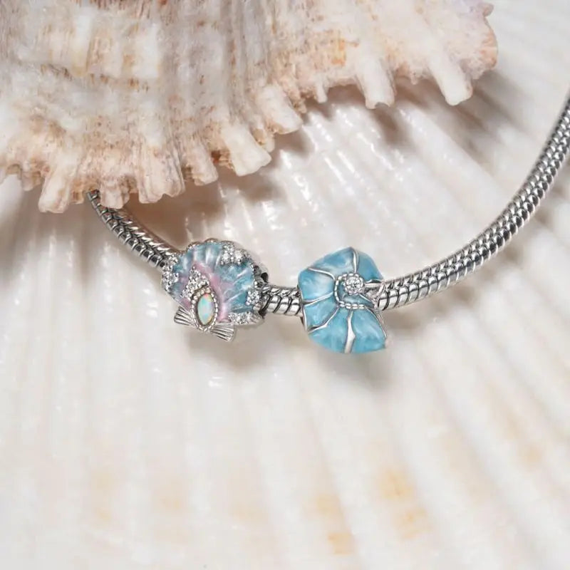🌊 WOSTU 925 Sterling Silver Ocean Charm Collection – Create Your Coastal Jewelry Story! ✨