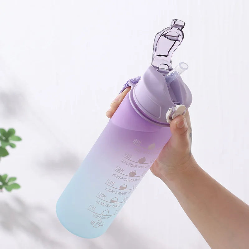 💧🏃‍♂️ 900ml Sports Water Bottle with Time Marker – Stay Hydrated and Motivated All Day! ⏰💪