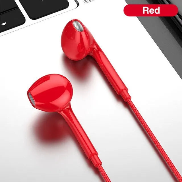 🎧📱 سماعات أذن سلكية 3.5mm – صوت ستيريو نقي وميكروفون مدمج 🎶