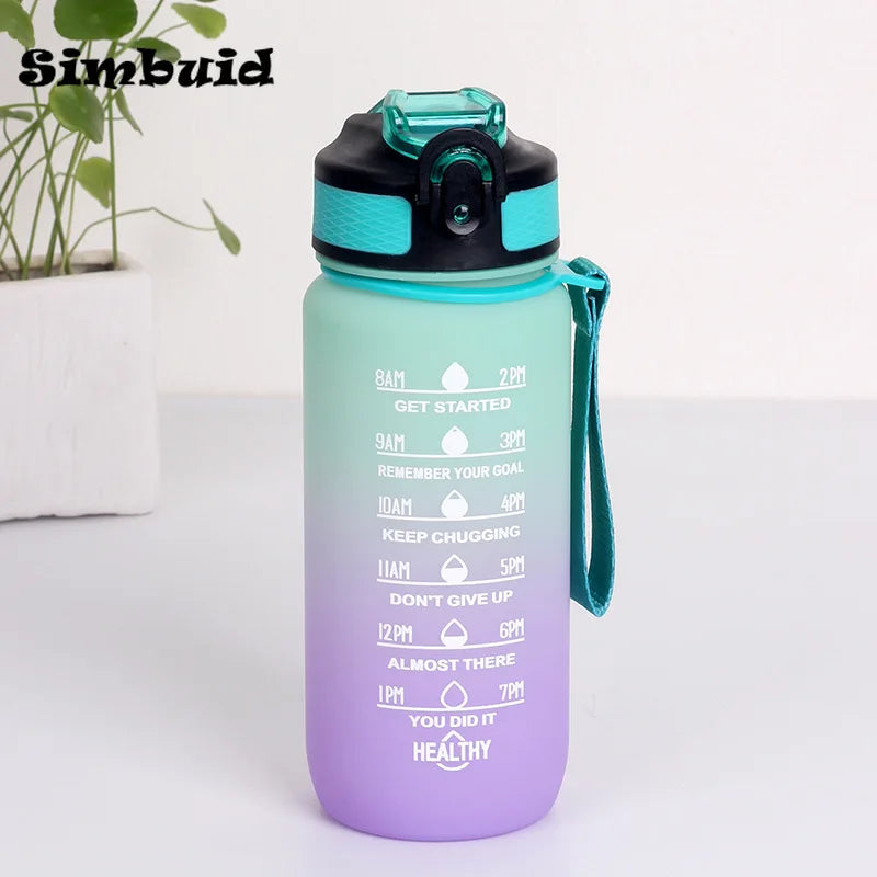 🏃‍♀️💧 Gradient Color Sports Water Bottle – Multiple Sizes to Keep You Hydrated in Style & Motivation! ✨