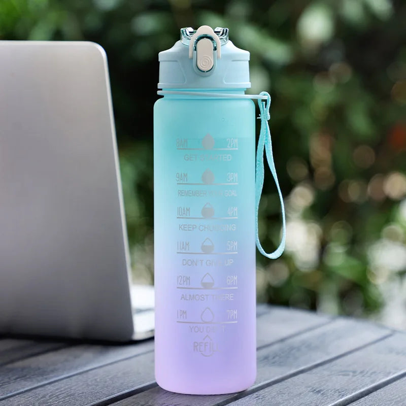 💧🏃‍♂️ 900ml Sports Water Bottle with Time Marker – Stay Hydrated and Motivated All Day! ⏰💪