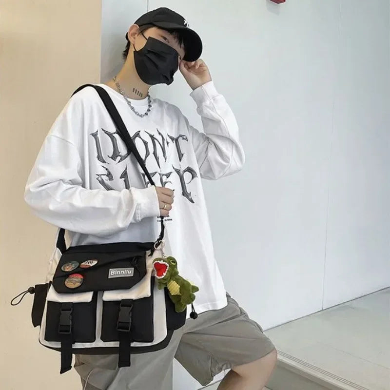 👜✨ Harajuku Nylon Crossbody Bag – Youthful Style & Everyday Practicality! 🎒💖