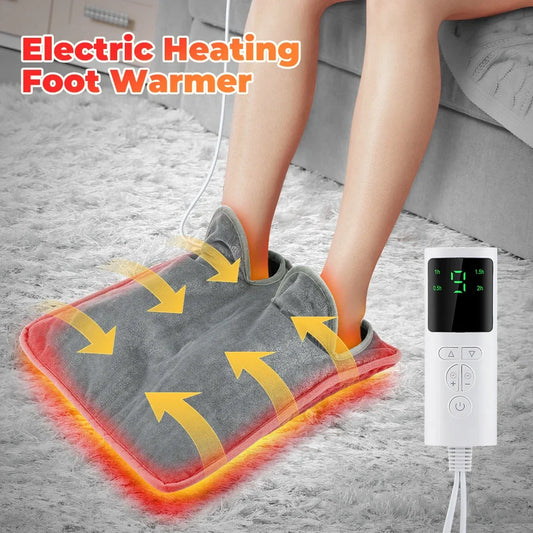 🔥🦶 Electric Foot Warmer Pad – Soft, Washable & Cozy Heat!