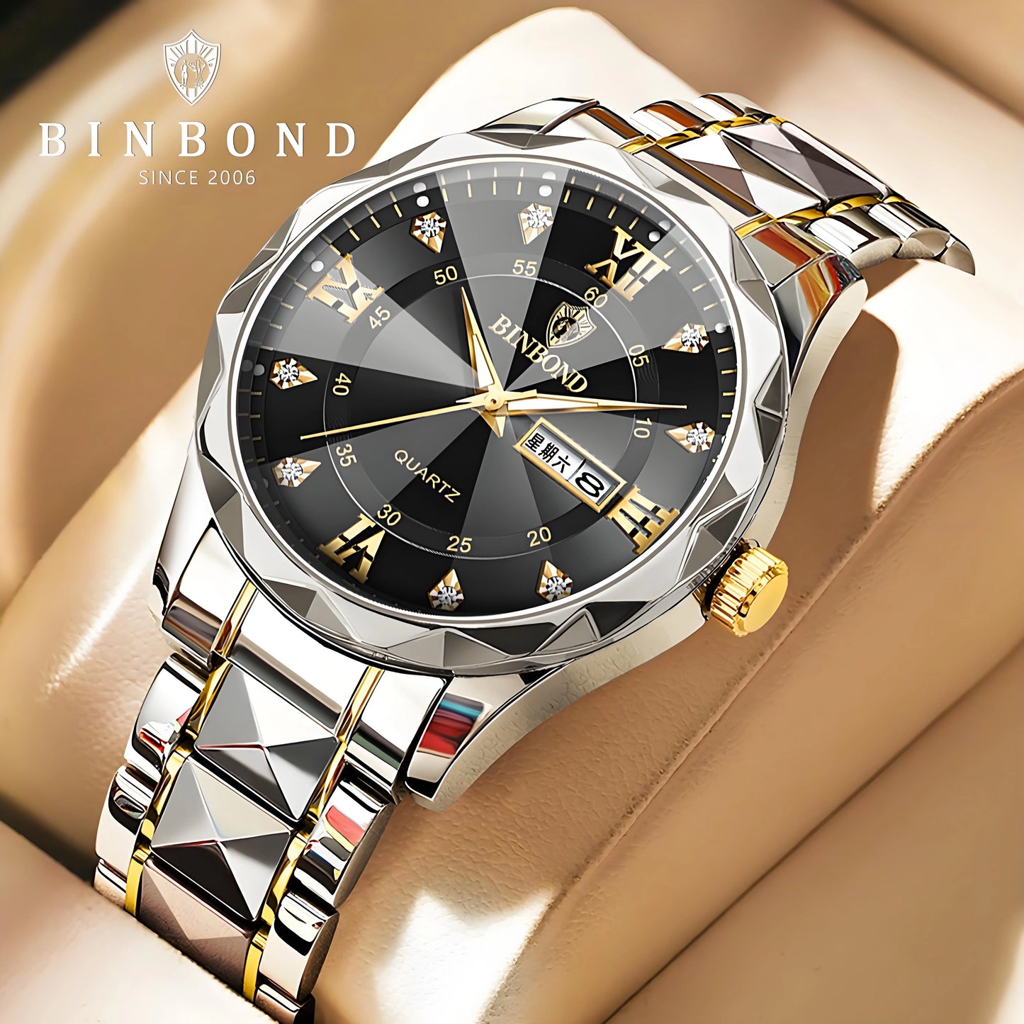 ⌚ BINBOND Men’s Executive Chronograph – Precision Engineered for Dominance