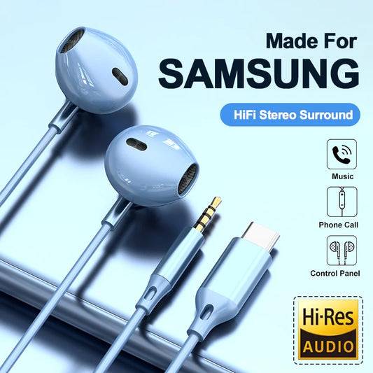 🎧 Samsung HiFi Wired Earphones – Studio-Grade Sound for Your Galaxy!