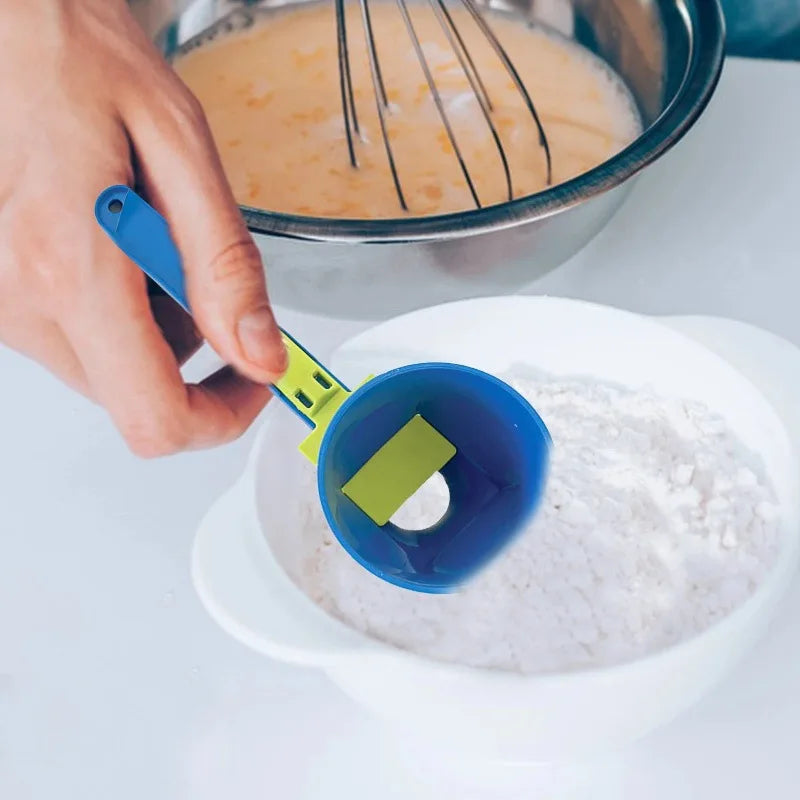 💪🥤 Durable PP Protein Powder Scoop | No-Mess Sliding Funnel for Milk, Shakes & Supplements | Versatile Kitchen Gadget 🍶✨