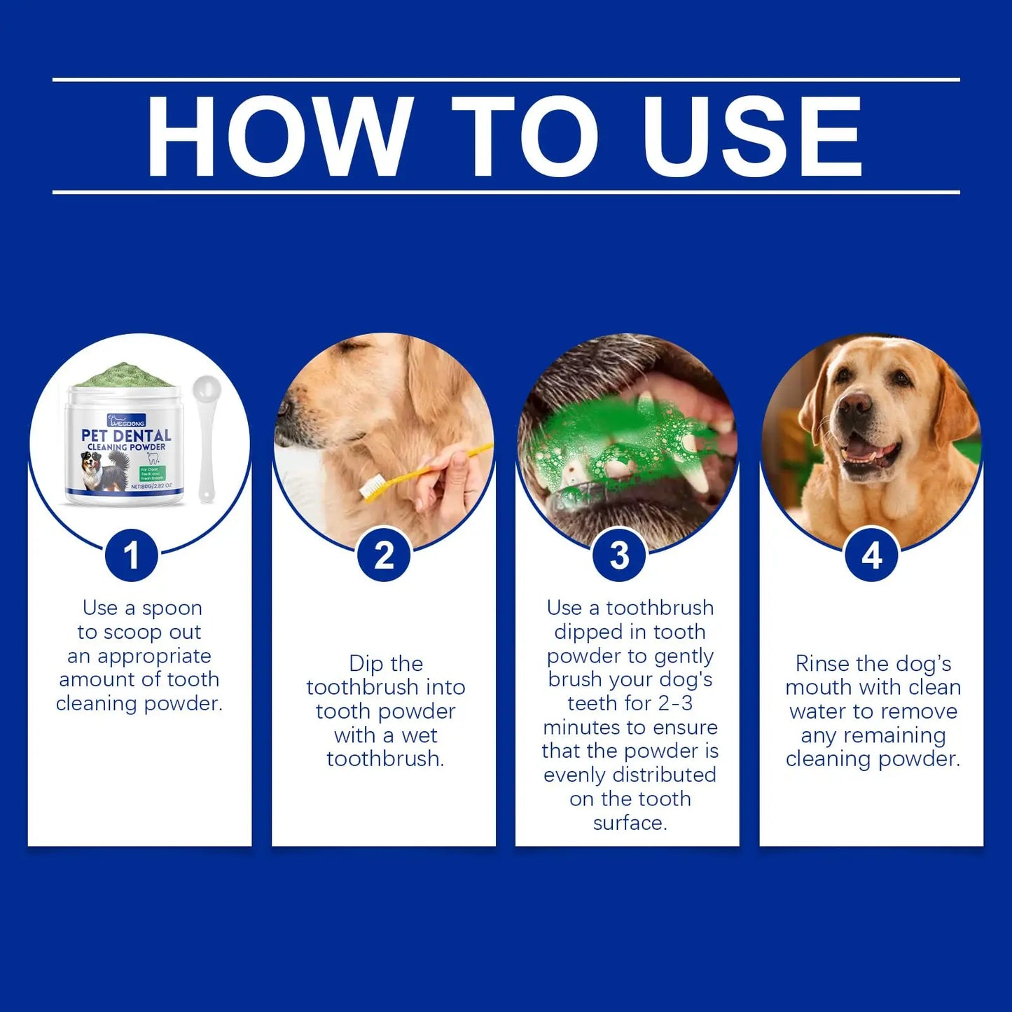 🦷🐶 Dog Dental Powder – Fresh Breath & Tartar Control!