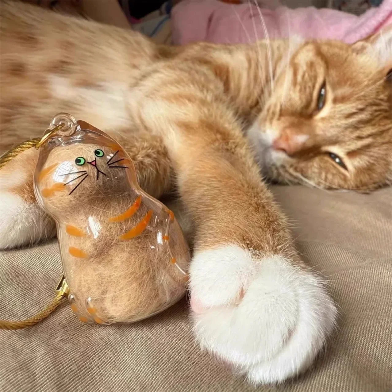 Transparent Cat Hair Keepsake Charm