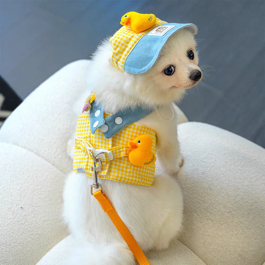 🐤✨ Adorable Duck & Frog Pet Harness Set – Stylish, Comfy & Secure!