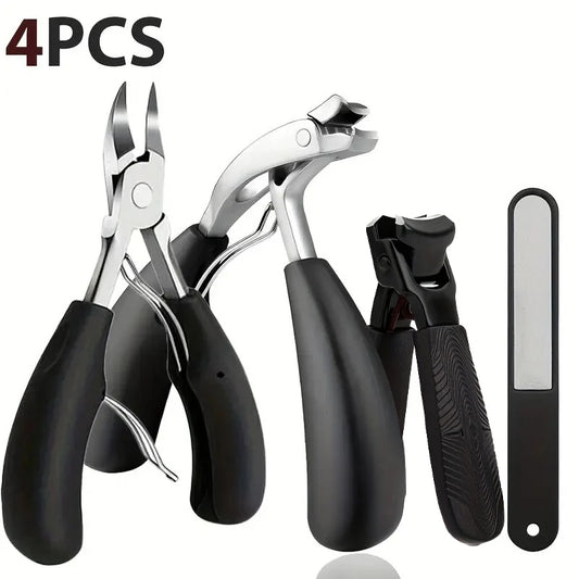 ✨ 4-in-1 Ingrown Toenail Clipper Set – Precision Care for Thick, Tough Nails! ✂️