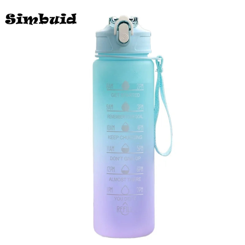 🏃‍♀️💧 Gradient Color Sports Water Bottle – Multiple Sizes to Keep You Hydrated in Style & Motivation! ✨