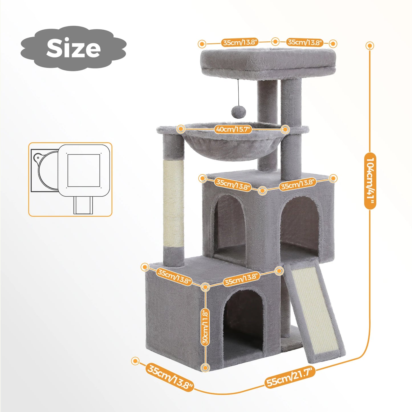 🐱🏰 Large Multi-Level Cat Tree – Spacious & Fun!