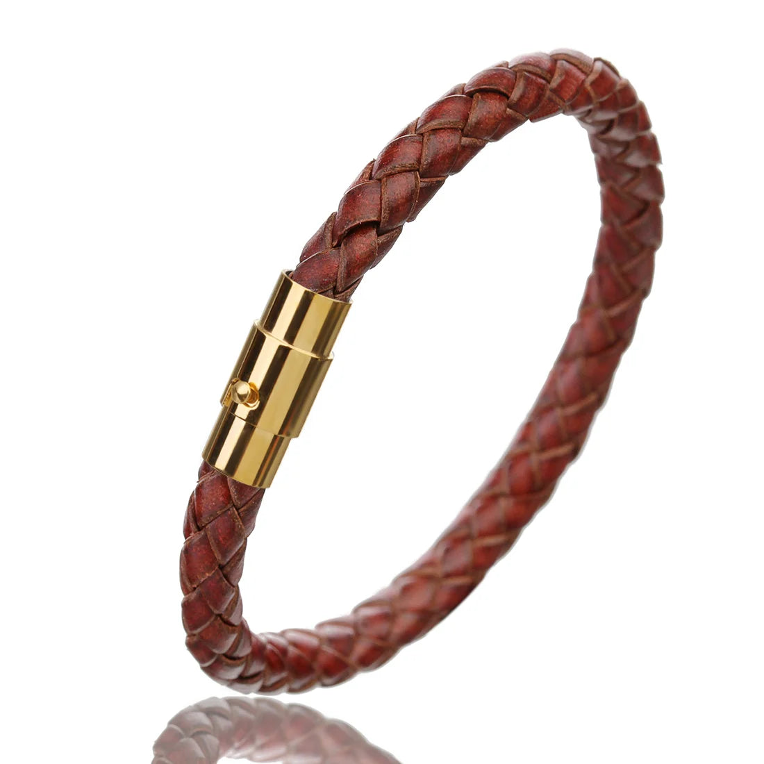 🔥 Handmade Vintage Leather Bracelet for Men – Magnetic Buckle & Adjustable Fit (19-22cm) 🔥
