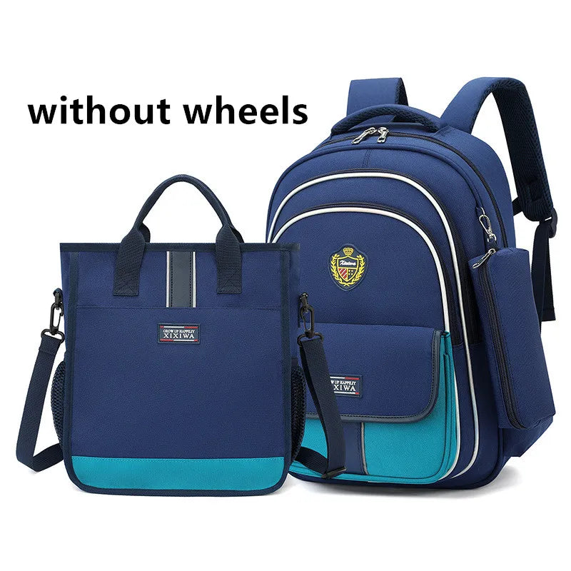 🎒🛞 Kids Wheeled School Backpack – Practical & Easy-to-Carry Design for Boys & Girls! ✏️🎉