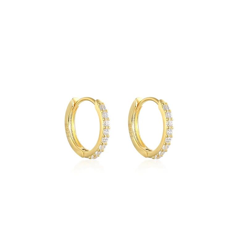 ✨ CANNER 925 Silver Hoop Earrings – Timeless Elegance with White Zircon! 💎