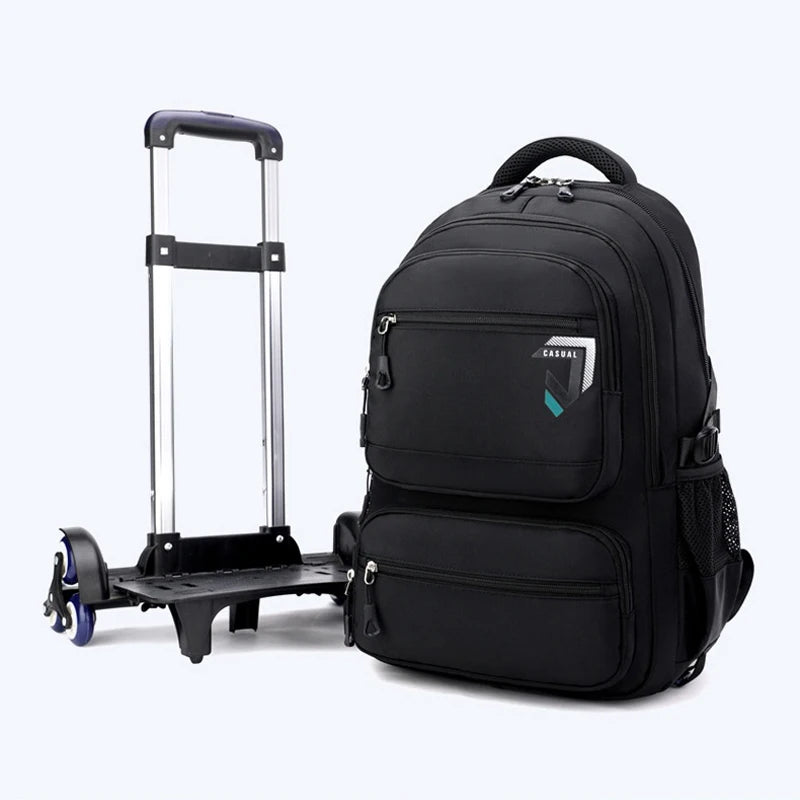 🎒🛞 Kids Wheeled School Backpack – The Perfect 2-in-1 Solution for Boys: Easy School & Travel! ✨📚