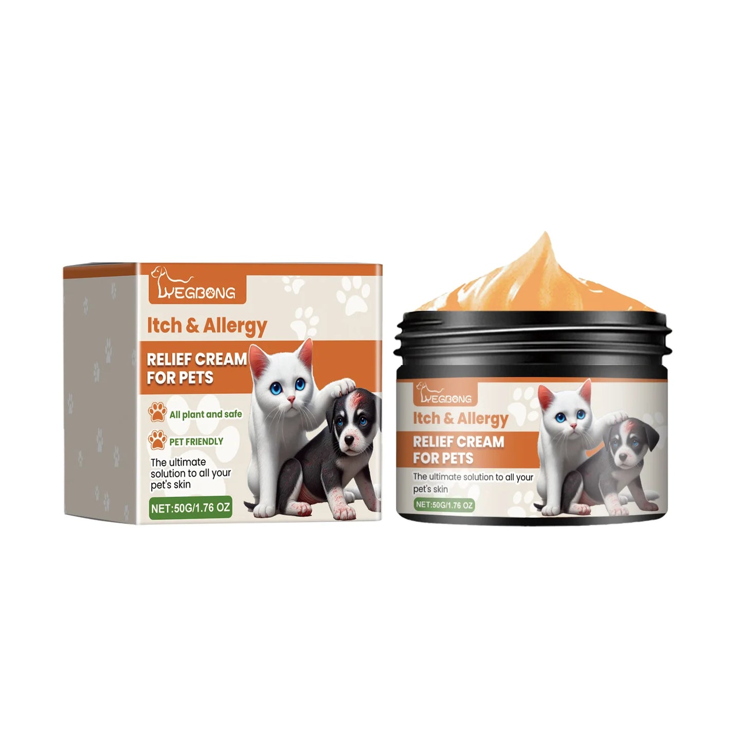🌿🐱 Pet Skin Care Cream – Itch Relief & Ringworm Treatment!