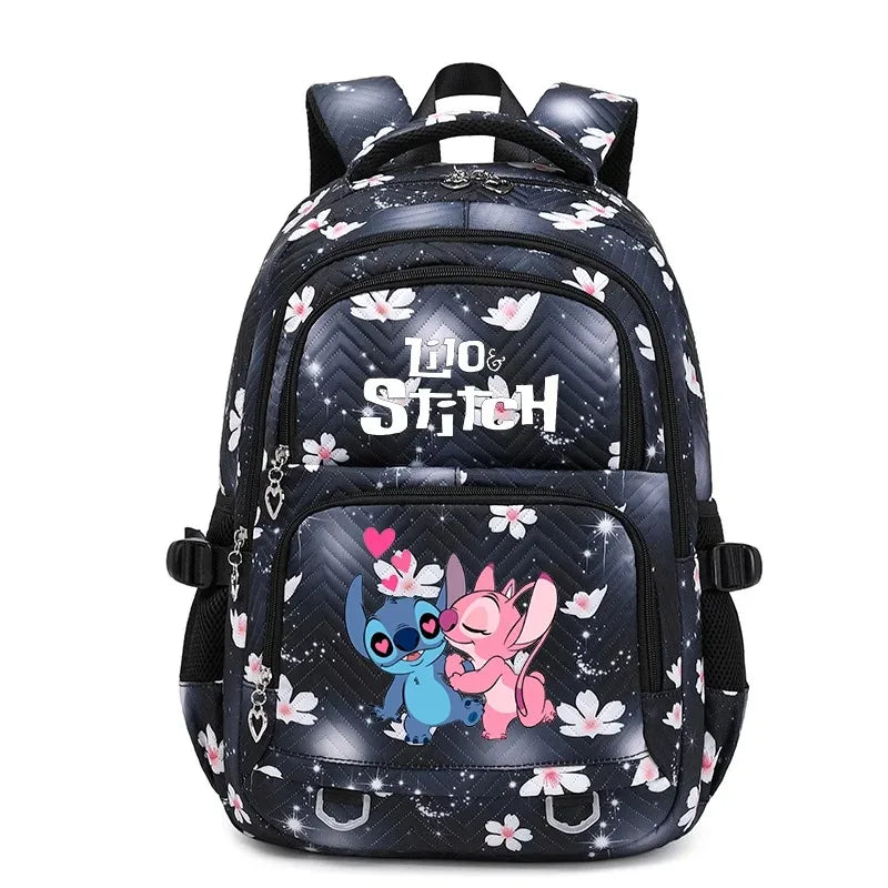 🎒💙 Large Lilo & Stitch Backpack – Perfect for School & Travel for Girls & Women + Pencil Case & Lunch Bag 🍱✨