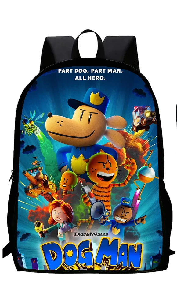 🎒🐶 Dogman School Bag Set – 3 Complete Pieces for Kids! 🎒✏️🍱