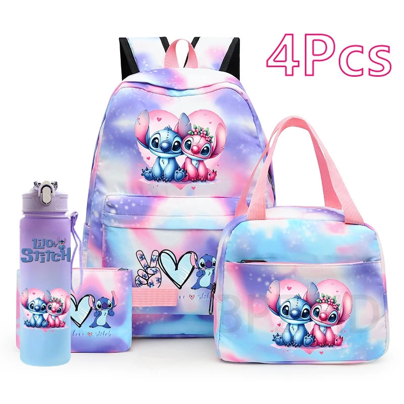 🎒💙 Stitch School Set for Girls – 4-Piece Complete Back-to-School Style! 🐾🎀