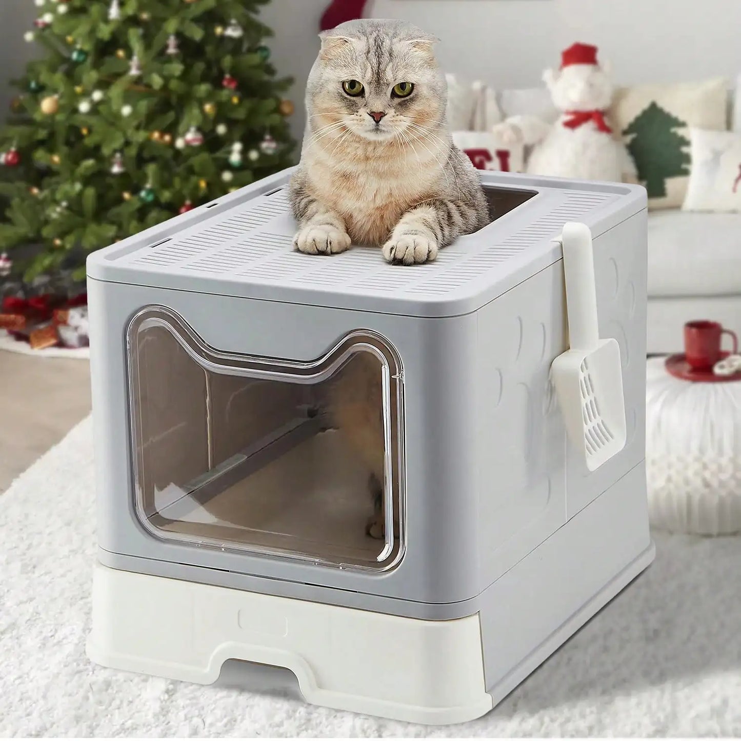 🐾 Fold & Go Litter Box – The Smarter Way to Manage Cat Waste!