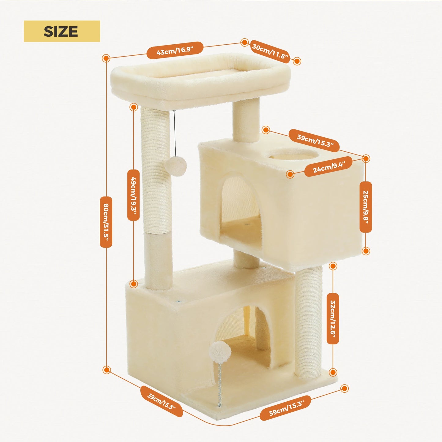 🐱🏰 Large Multi-Level Cat Tree – Spacious & Fun!