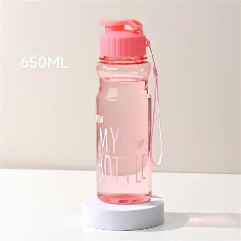 🎁💧 650ml Transparent Plastic Water Bottle – Perfect Gift for Athletes & Active Enthusiasts! 🏋️‍♂️✨