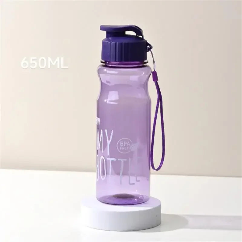 🎁💧 650ml Transparent Plastic Water Bottle – Perfect Gift for Athletes & Active Enthusiasts! 🏋️‍♂️✨