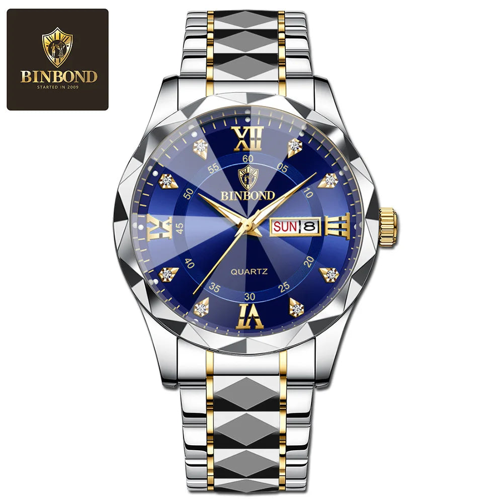 ⌚ BINBOND Men’s Executive Chronograph – Precision Engineered for Dominance