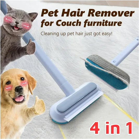 Pet Hair Removal Tool,Cat/Dog Hair Remover with Extra long Handle,Cat Lint Squeegee for Furniture,Carpet,Clothes, Bedding,Car