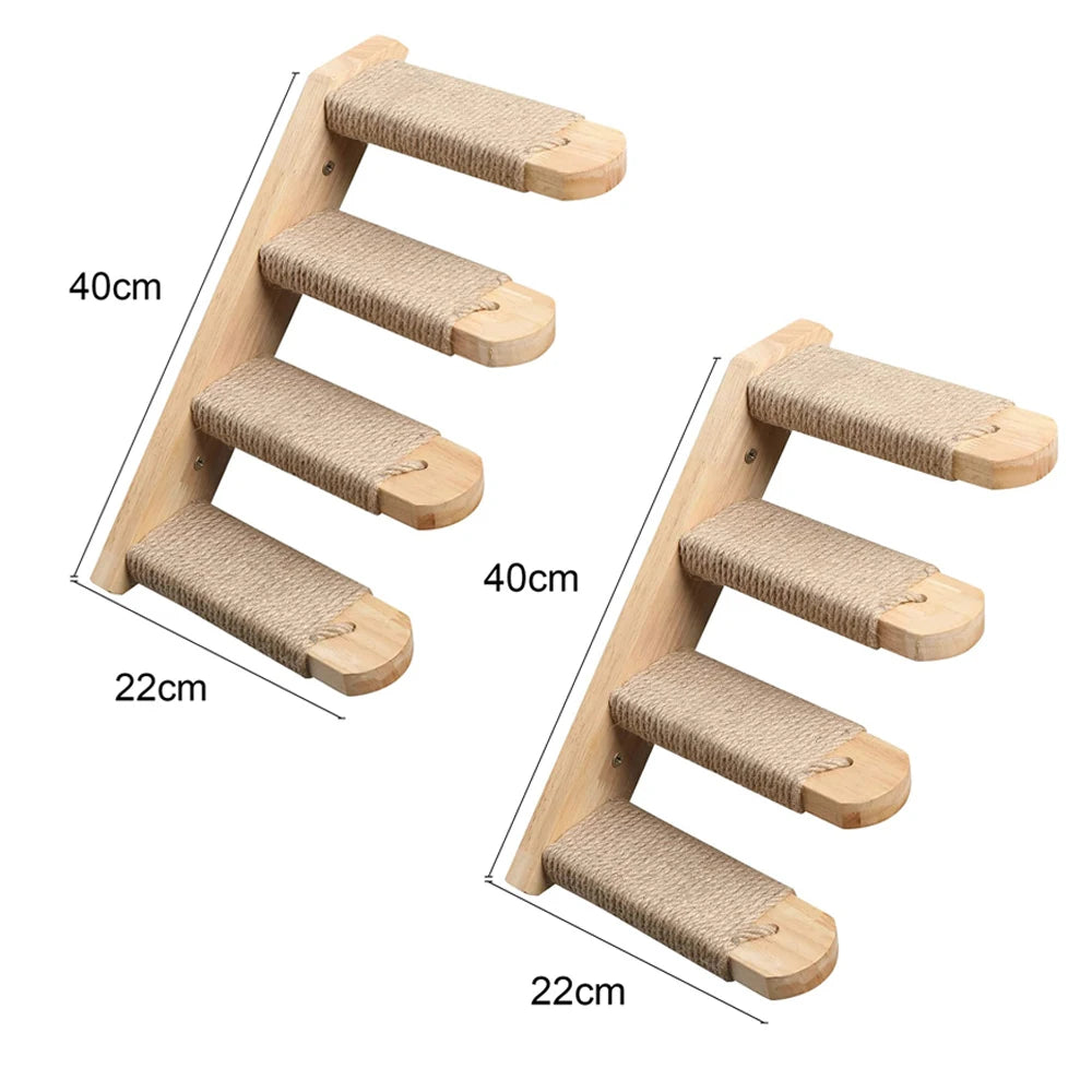 🐱🧗 Wall Cat Tree – Shelf, Hammock & Climbing Post!