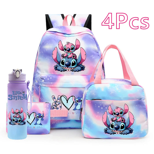 🎒💙 Stitch School Set for Girls – 4-Piece Complete Back-to-School Style! 🐾🎀