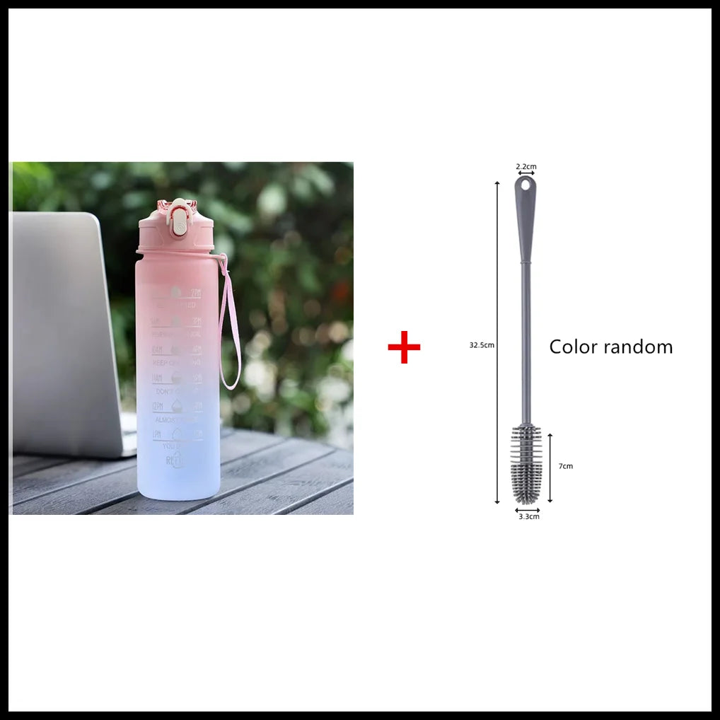 💧🏃‍♂️ 900ml Sports Water Bottle with Time Marker – Stay Hydrated and Motivated All Day! ⏰💪