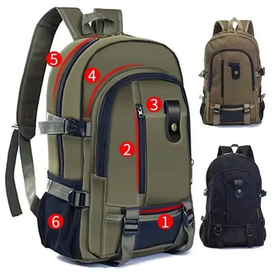 🎒🏕️ Men’s Mountain Backpack – Large Capacity & Rugged Design for Your Daily Adventures! 🌄💪