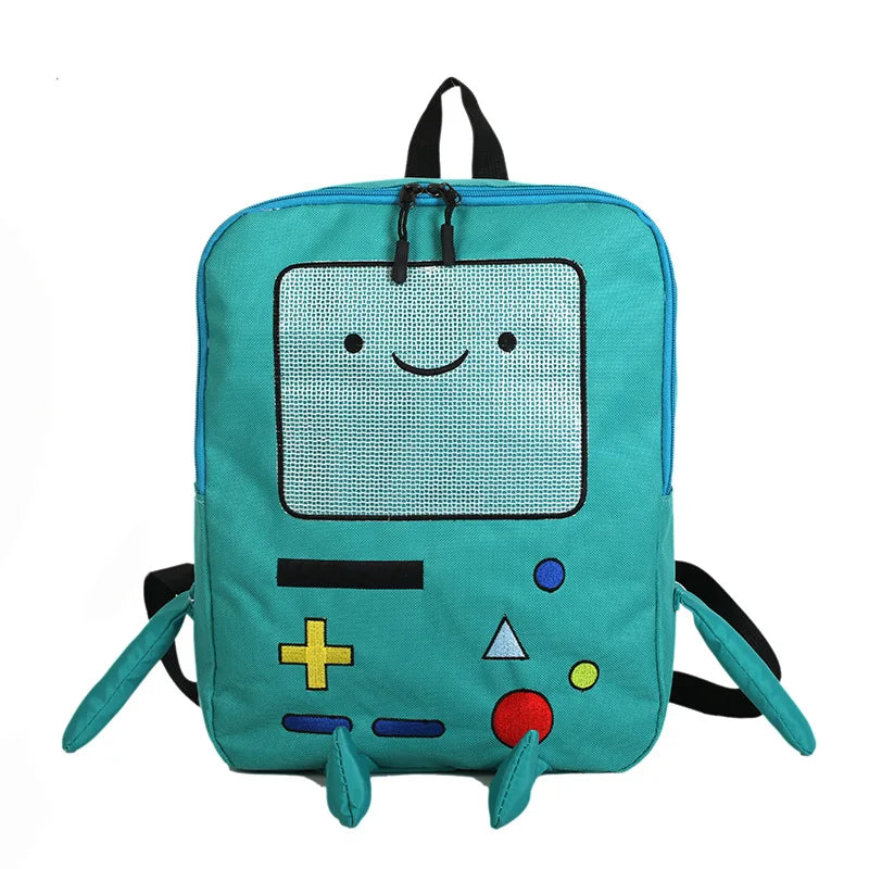 🎒💚 Cute BMO Cartoon Backpack – Your Fun School Companion!
