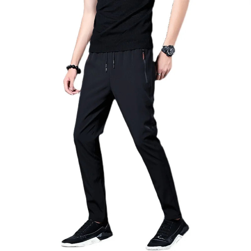 ❄️ Men's Korean Style Ice Silk Pants – Ultra Breathable & Quick-Dry