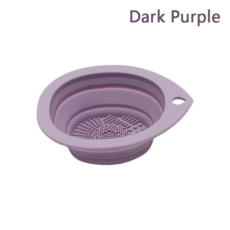 💄✨ Foldable Silicone Brush Cleaner – Soft Scrubber Bowl for Makeup & Eyeshadow Brushes 🧼🪄