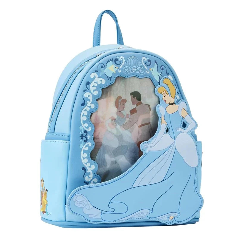 🎒👑 Small Backpack with Lenticular Design – Cinderella Princess Style ✨💙