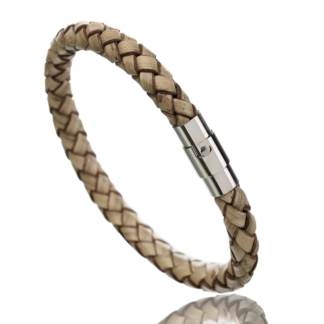 🔥 Handmade Vintage Leather Bracelet for Men – Magnetic Buckle & Adjustable Fit (19-22cm) 🔥