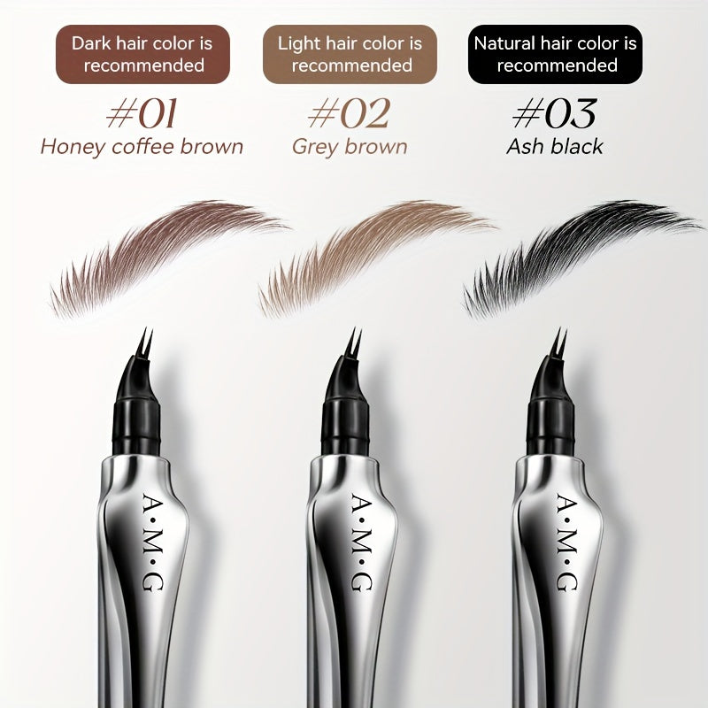 ✨ AMG Ultra-Fine Dual-Tip Eyebrow Pencil | 0.0mm Precision, Waterproof, Long-Lasting, Smudge-Proof for Perfect Natural Brows 💖
