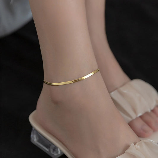 ✨ Modian 925 Sterling Silver Snake Anklet – Delicate Foot Jewelry for Every Occasion