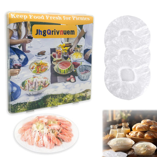 Plastic WrapPlastic Bowl Cover Dish Cover Food Cover 50pcs Food Grade WrapKitchen Dining Cookware Canning Lids Food Fresh Keepping BagsOutdoor Picnic Food Cover